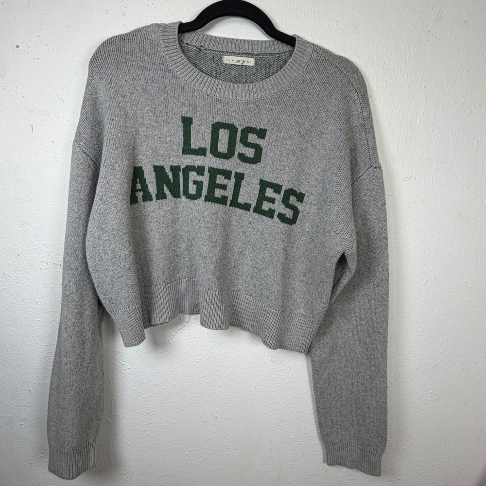 L.A. Hearts M Los Angeles Graphic Cropped Sweater Streetwear Skater Indie Retro